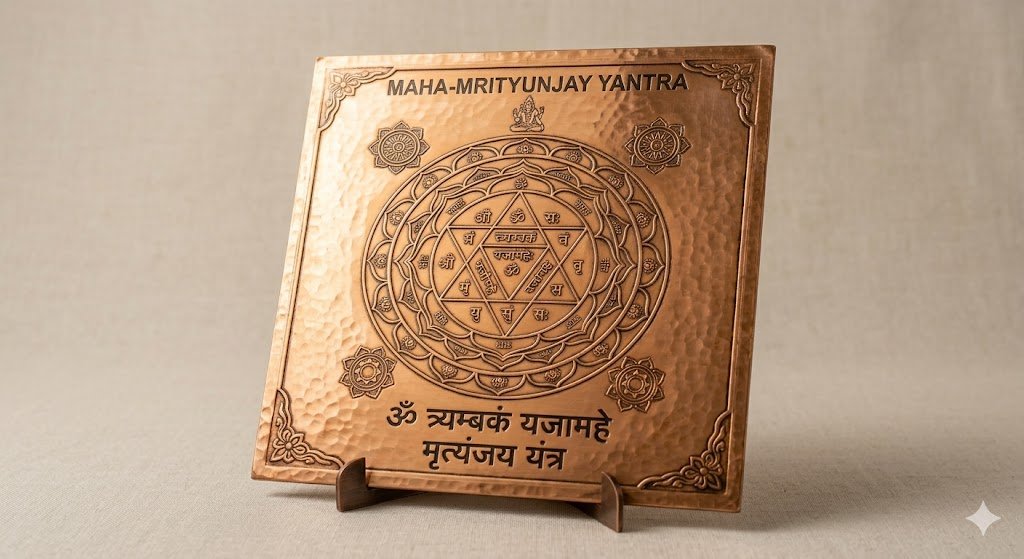 Maha-Mrityunjay Copper Yantra Plate
